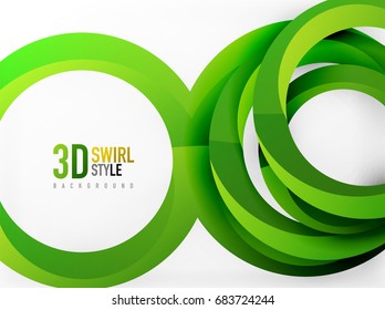 Anillos vectores 3d y fondo de diseño de remolques