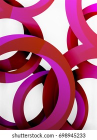Anillos vectores 3d y fondo de diseño de remolques