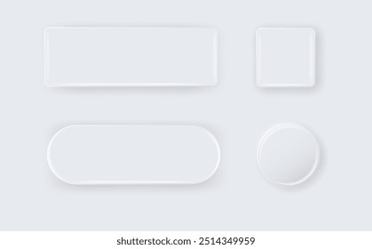 Vector 3d Round and Square White Metal, Plastic Blank Empty Button Badge Isolated. Button Badge. Brooch Pin. Template for Branding