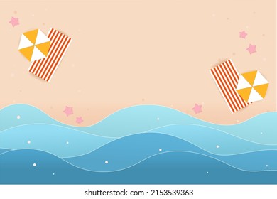 vector 3D scene with podium and abstract background. podium for cosmetic product presentation. sea, sun, sky 
