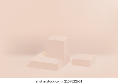 vector 3D scene with podium and abstract background. podium for cosmetic product presentation. 