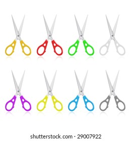 Vector 3d scissors icons