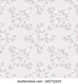 Vector 3d Seamless Pattern Background. For cards decoration. Vector illustration