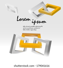 Vector of 3d shapes, logo design 