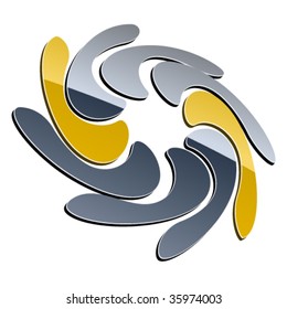 vetor 3d elemento brilhante