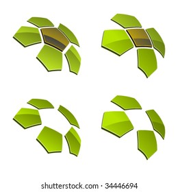 vector 3d shiny elements