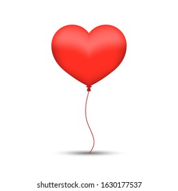 Vector 3d shiny love or heart isolated on white background. Perfect for Valentines Day or birthday greeting card design