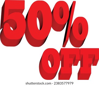 Vector 3d vector shiny red discount 50 percent off