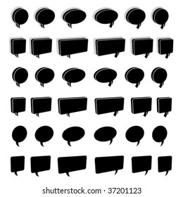 vector 3d speech bubbles