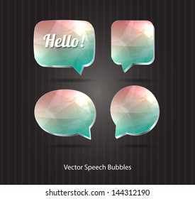 Vector 3d speech bubbles collection