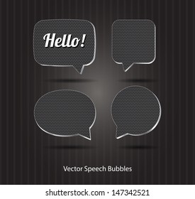 Vector 3d speech bubbles collection