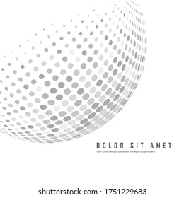 Vector 3d sphere consisting color points