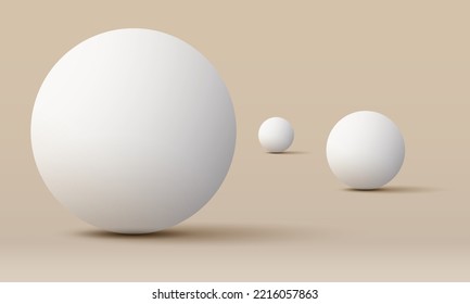Vector 3d spheres. Vector illustration. Vector illustration of 3d colored spheres, Flying spheres, abstraction from three-dimensional figures, space with spheres, 3d objects