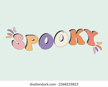 Vector 3d spooky text effect editable text effect