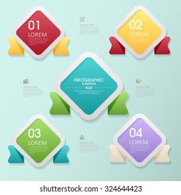 Vector 3d step label infographic design elements template for business , banners , web site , brochures