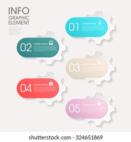 Vector 3d step label infographic design elements template for business , banners , web site , brochures