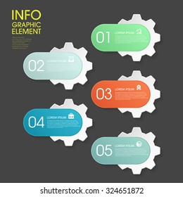 Vector 3d step label infographic design elements template for business , banners , web site , brochures