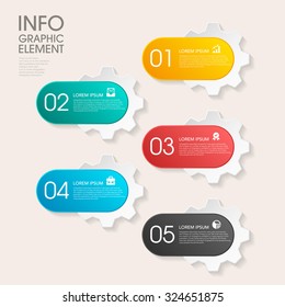 Vector 3d step label infographic design elements template for business , banners , web site , brochures