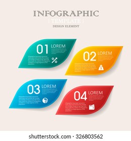 Vector 3d step label infographic design elements template for business , banners , web site , brochures
