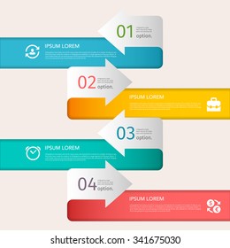 Vector 3d step label  infographic design elements template for business , banners , web site , brochures