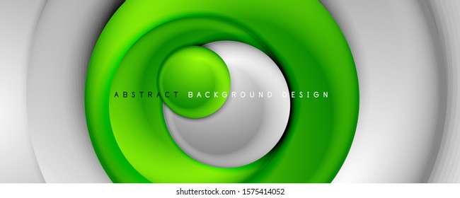 Vector 3d style abstract swirl circles, modern techno digital trendy abstract background. Vector Illustration For Wallpaper, Banner, Background, Card, Book Illustration, landing page