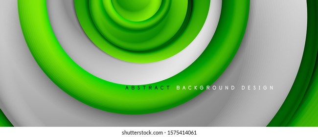 Vector 3d style abstract swirl circles, modern techno digital trendy abstract background. Vector Illustration For Wallpaper, Banner, Background, Card, Book Illustration, landing page