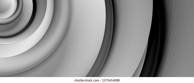 Vector 3d style abstract swirl circles, modern techno digital trendy abstract background. Vector Illustration For Wallpaper, Banner, Background, Card, Book Illustration, landing page