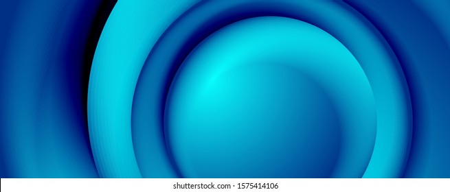 Vector 3d style abstract swirl circles, modern techno digital trendy abstract background. Vector Illustration For Wallpaper, Banner, Background, Card, Book Illustration, landing page