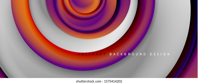 Vector 3d style abstract swirl circles, modern techno digital trendy abstract background. Vector Illustration For Wallpaper, Banner, Background, Card, Book Illustration, landing page