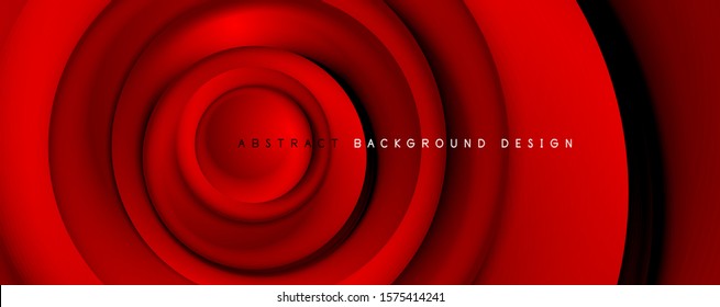 Circulos giratorios abstractos de estilo 3d, fondo abstracto moderno tecno digital de moda. Ilustración vectorial para fondo de escritorio, pancarta, fondo, tarjeta, ilustración del libro, página de inicio