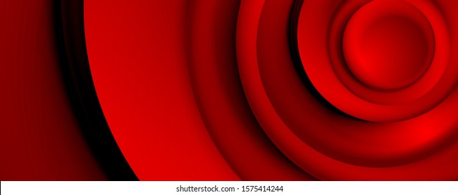 Vector 3d style abstract swirl circles, modern techno digital trendy abstract background. Vector Illustration For Wallpaper, Banner, Background, Card, Book Illustration, landing page