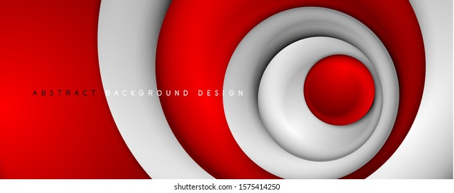 Vector 3d style abstract swirl circles, modern techno digital trendy abstract background. Vector Illustration For Wallpaper, Banner, Background, Card, Book Illustration, landing page