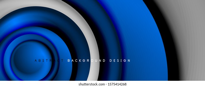 Circulos giratorios abstractos de estilo 3d, fondo abstracto moderno tecno digital de moda. Ilustración vectorial para fondo de escritorio, pancarta, fondo, tarjeta, ilustración del libro, página de inicio