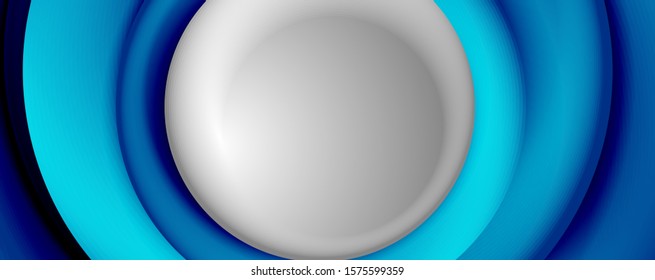 Vector 3d style abstract swirl circles, modern techno digital trendy abstract background. Vector Illustration For Wallpaper, Banner, Background, Card, Book Illustration, landing page