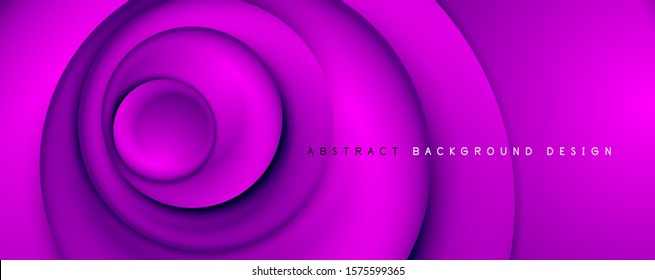 Abstrakte, abstrakte Kreise im Vektor 3d-Stil, moderne, digitale, trendige, abstrakte Hintergrundbilder. Vektorgrafik für Bildschirmhintergründe, Banner, Hintergrund, Karte, Buchillustration, Landing-Page
