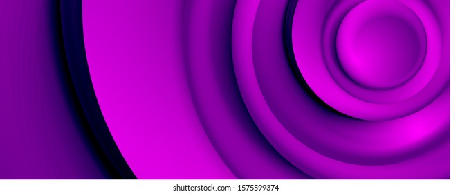 Abstrakte, abstrakte Kreise im Vektor 3d-Stil, moderne, digitale, trendige, abstrakte Hintergrundbilder. Vektorgrafik für Bildschirmhintergründe, Banner, Hintergrund, Karte, Buchillustration, Landing-Page