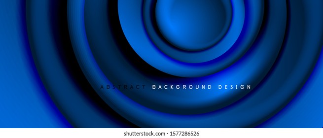 Vector 3d style abstract swirl circles, modern techno digital trendy abstract background. Vector Illustration For Wallpaper, Banner, Background, Card, Book Illustration, landing page