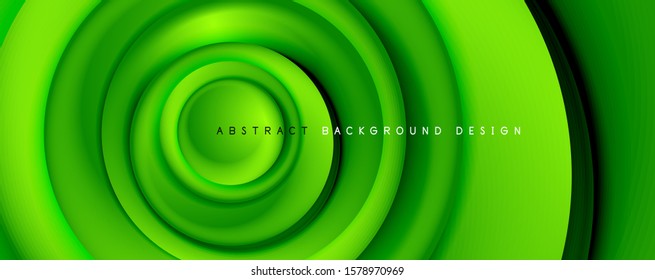 Vector 3d style abstract swirl circles, modern techno digital trendy abstract background. Vector Illustration For Wallpaper, Banner, Background, Card, Book Illustration, landing page