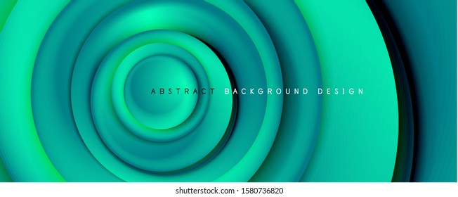 Vector 3d style abstract swirl circles, modern techno digital trendy abstract background. Vector Illustration For Wallpaper, Banner, Background, Card, Book Illustration, landing page