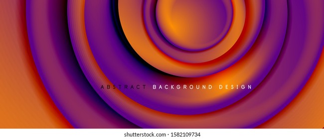 Circulos giratorios abstractos de estilo 3d, fondo abstracto moderno tecno digital de moda. Ilustración vectorial para fondo de escritorio, pancarta, fondo, tarjeta, ilustración del libro, página de inicio