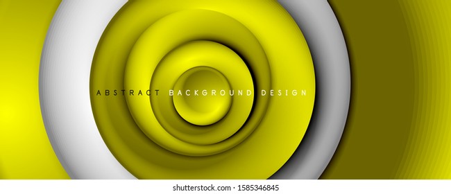 Vector 3d style abstract swirl circles, modern techno digital trendy abstract background. Vector Illustration For Wallpaper, Banner, Background, Card, Book Illustration, landing page