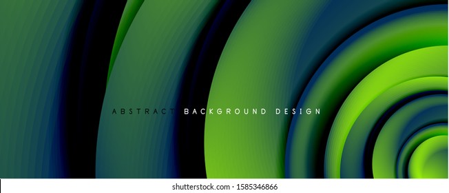 Vetor 3d estilo abstrato girar círculos, moderna techno digital trendy abstrato fundo. Ilustração de vetor 