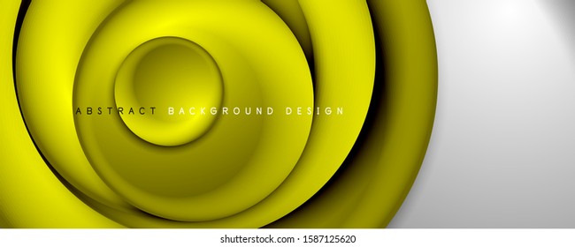 Vector 3d style abstract swirl circles, modern techno digital trendy abstract background. Vector Illustration For Wallpaper, Banner, Background, Card, Book Illustration, landing page