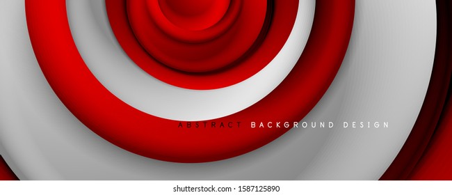 Vector 3d style abstract swirl circles, modern techno digital trendy abstract background. Vector Illustration For Wallpaper, Banner, Background, Card, Book Illustration, landing page