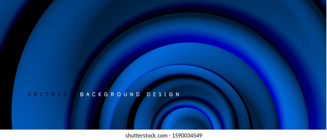 Vector 3d style abstract swirl circles, modern techno digital trendy abstract background. Vector Illustration For Wallpaper, Banner, Background, Card, Book Illustration, landing page