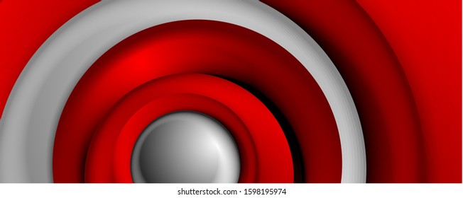 Vector 3d style abstract swirl circles, modern techno digital trendy abstract background. Vector Illustration For Wallpaper, Banner, Background, Card, Book Illustration, landing page