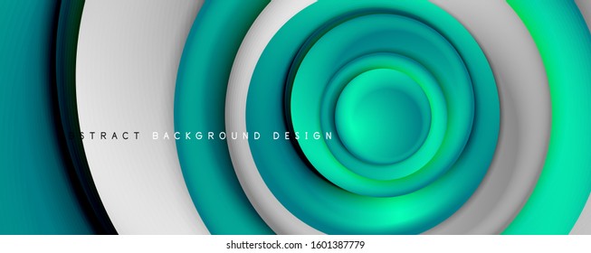 Abstrakte, abstrakte Kreise im Vektor 3d-Stil, moderne, digitale, trendige, abstrakte Hintergrundbilder. Vektorgrafik für Bildschirmhintergründe, Banner, Hintergrund, Karte, Buchillustration, Landing-Page