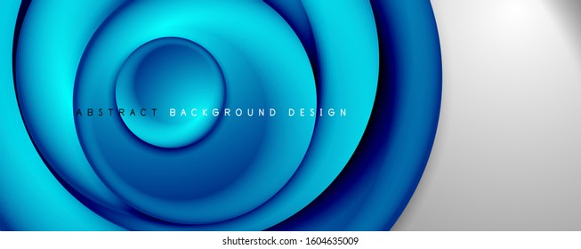 Circulos giratorios abstractos de estilo 3d, fondo abstracto moderno tecno digital de moda. Ilustración vectorial para fondo de escritorio, pancarta, fondo, tarjeta, ilustración del libro, página de inicio