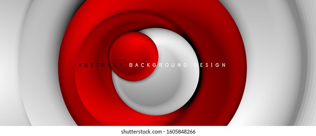 Vector 3d style abstract swirl circles, modern techno digital trendy abstract background. Vector Illustration For Wallpaper, Banner, Background, Card, Book Illustration, landing page