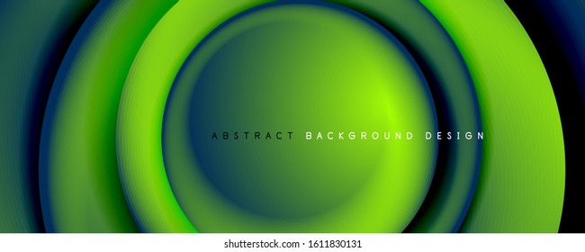 Vector 3d style abstract swirl circles, modern techno digital trendy abstract background. Vector Illustration For Wallpaper, Banner, Background, Card, Book Illustration, landing page